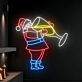 Santa Drinking Champagne Santa Claus Led Sign Santa Christmas Neon Light Christmas Decor