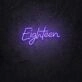 Eighteen LED Neon Sign