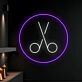 Scissors Neon Led Sign Welcome Spa Logo Wall Art Decor