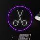 Scissors Neon Led Sign Welcome Spa Logo Wall Art Decor