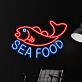 Sea Food Led Neon Sign Fishing Led Sign Sea Animal Lover Neon Light