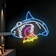 Shark Eat Pizza Led Neon Sign Funny Shark Shark Neon Light