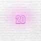 Number Twenty LED Sign