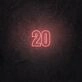 Number Twenty LED Sign