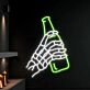 Skeleton Drinking Beer Led Neon Sign