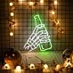 Skeleton Drinking Beer Led Neon Sign