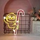 Sloth Climbing Candy Cane Sloth Christmas Led Sign