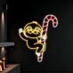 Sloth Climbing Candy Cane Sloth Christmas Led Sign