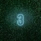 Number Three LED Neon Sign
