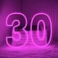 Number Thirty LED Neon Sign