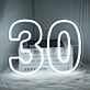 Number Thirty LED Neon Sign