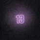 Number Thirteen LED Neon Sign