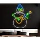 Snowman Play Guitar Christmas Led Neon Sign Snowman Merry Christmas Led Sign