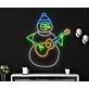 Snowman Play Guitar Christmas Led Neon Sign Snowman Merry Christmas Led Sign