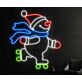 Snowman Skateboarding Led Neon Sign Snowman Merry Christmas Led Sign