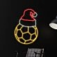 Soccer Ball Christmas Hat Led Neon Sign