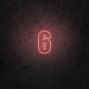 Number Six LED Neon Sign