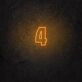 Number Four LED Neon Sign