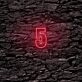 Number Five LED Illuminated Sign