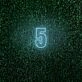 Number Five LED Illuminated Sign