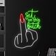 Woman Bar Hanging Led Neon Sign Light Bar Middle Finger