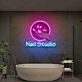 Hand Nails Studio Store Sign Hand And Lashes Led Uv Neon Sign