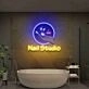 Hand Nails Studio Store Sign Hand And Lashes Led Uv Neon Sign