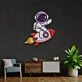 Rocket Astronaut Light Artwork Space Led Uv Neon Sign
