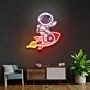 Rocket Astronaut Light Artwork Space Led Uv Neon Sign