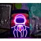 Man On The Moon Uv Printed Neon Artwork