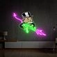 Monopoly Uncle Devil Uv Printed Neon Artwork Game Night Vibes