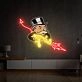 Monopoly Uncle Devil Uv Printed Neon Artwork Game Night Vibes