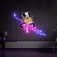 Monopoly Uncle Devil Uv Printed Neon Artwork Game Night Vibes