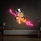 Monopoly Uncle Devil Uv Printed Neon Artwork Game Night Vibes