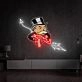 Monopoly Uncle Devil Uv Printed Neon Artwork Game Night Vibes
