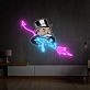 Monopoly Uncle Devil Uv Printed Neon Artwork Game Night Vibes