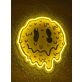 Psychedelic Face Emoji Uv Printed Neon Artwork Expressive Illumination
