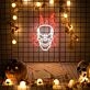 Burning Skull Head LED Neon Sign