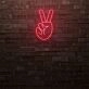 Peace Fingers LED Sign
