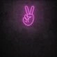 Peace Fingers LED Sign