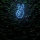 Peace Fingers LED Sign