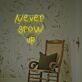 Never Grow Up By Handwriting LED Neon Sign