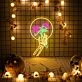 Skull Hand Holding Roses LED Neon Sign