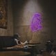 Intimated Dog And Cat With Heart LED Neon Sign