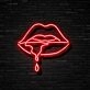 Female Lips Neon Sign
