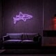 White Tip Shark Neon Sign