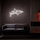 White Tip Shark Neon Sign