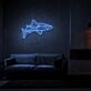 White Tip Shark Neon Sign