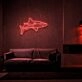 White Tip Shark Neon Sign