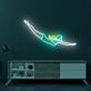 Cyan Blonde Diver LED Neon Sign